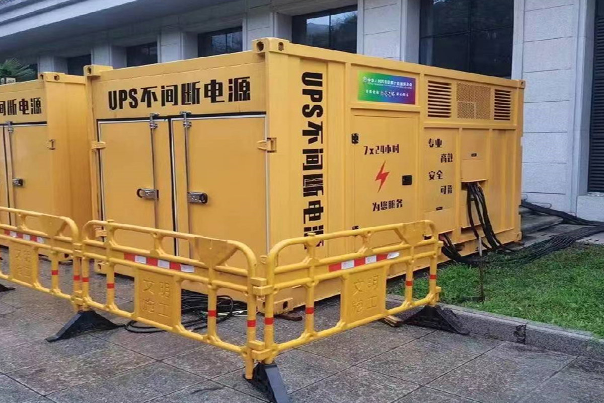 什邡发电机租赁施工现场